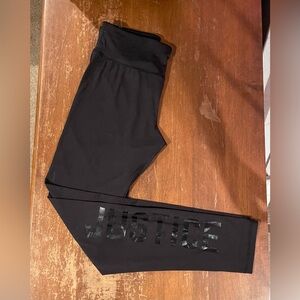 Justice Girls Leggings with Logo on Left Pant Leg in Good Condition. Size 12. $7